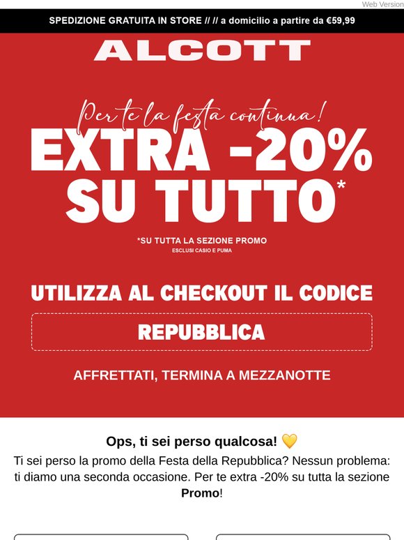 Canale delle tendenze 👉 Extra -20% per te continua anche oggi
