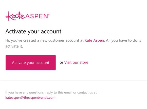 Customer account activation