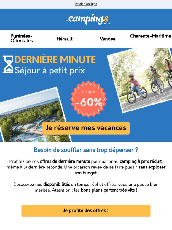 ⌛ Découvrez nos remises de dernière minute
