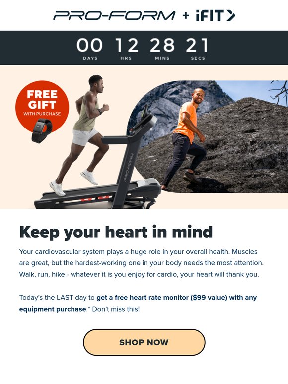 LAST DAY for free heart rate monitor!