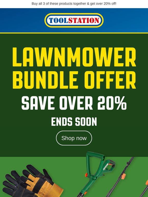 Save over 20%: Lawnmower bundle!