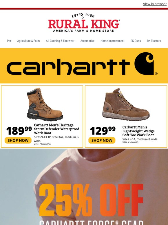 Carhartt Brings it for Father's Day - 25% Off Force Gear thru 6/15!