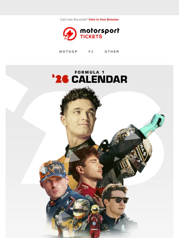 F1 2026 calendar announced!