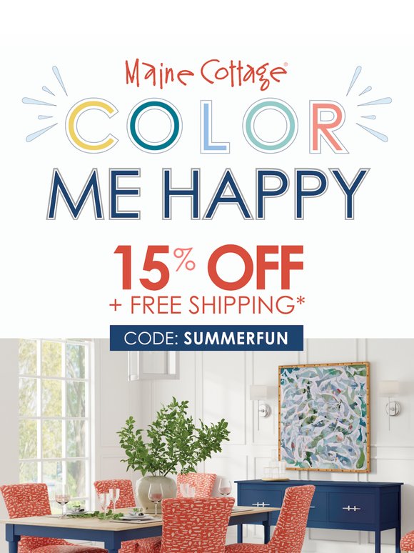 Maine Cottage is Crazy for COLOR!