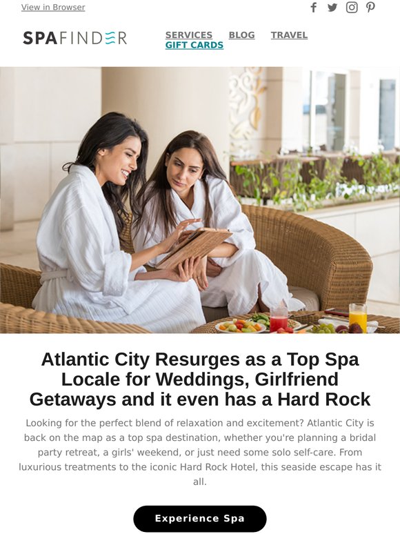 Travel Tuesday; Spa Escapes from DC to Atlantic City's Hard Rock plus Exhale