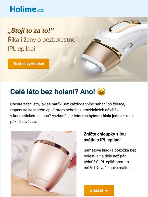 [90 dní na vyzkoušení] 😍 Nejúčinnější IPL epilace →