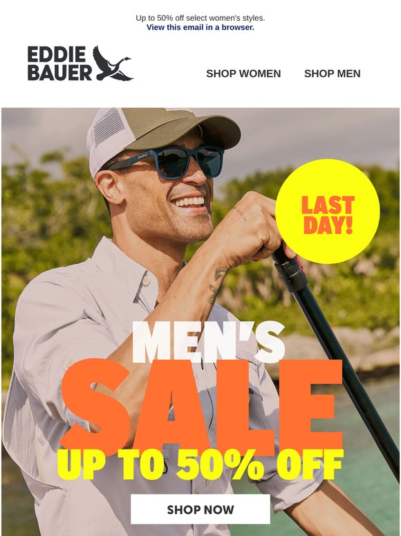LAST DAY! Men's Sale - Up To 50% Off