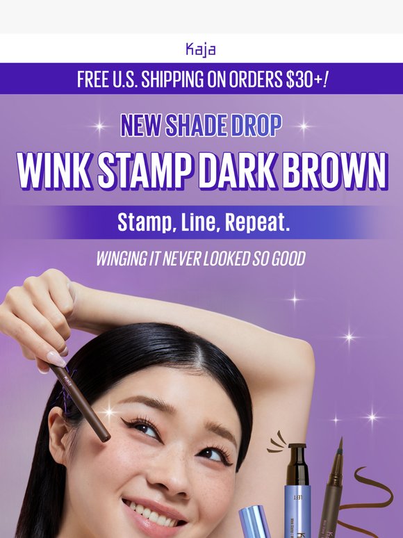 New shade alert: Meet Wink Stamp in dark brown 💫