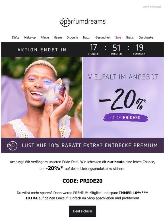 VERLÄNGERUNG📢 20% Pride-Gutschein sichern