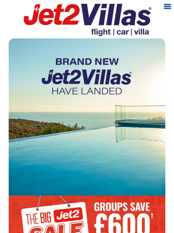 Hundreds of new Jet2Villas just added
