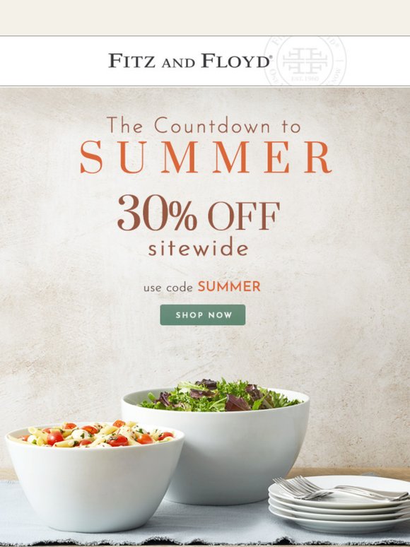 Kick off Summer in Style: 30% OFF