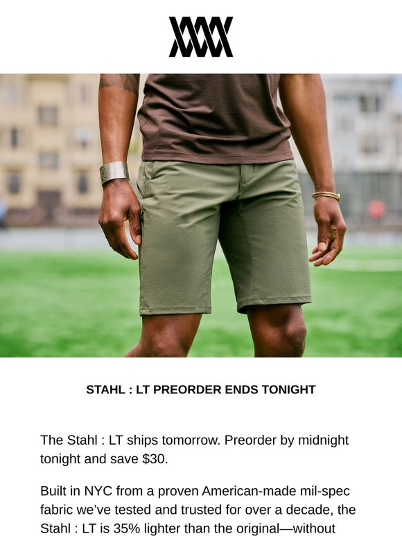 [Preorder Ends Tonight] STAHL LT // MISSION WORKSHOP