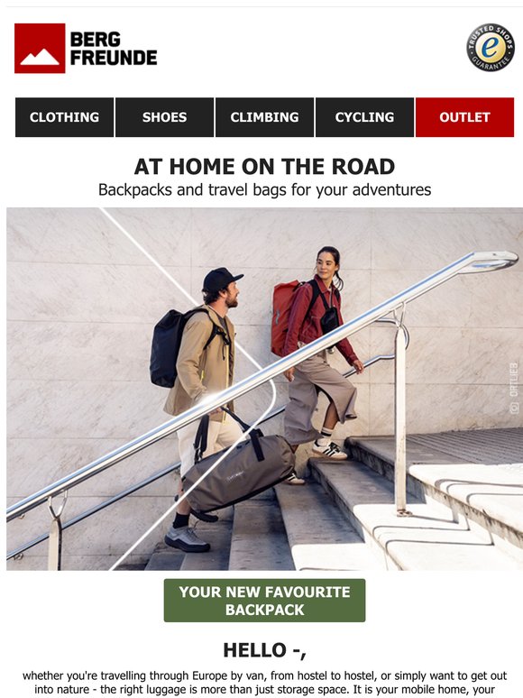 Backpacks and travel bags for your next adventure