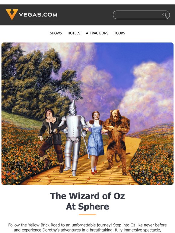 The Wizard of Oz at the Sphere – Now on Sale