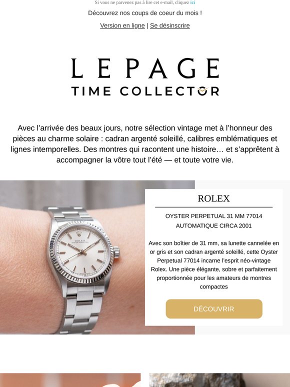 ⌚ Vintage d’exception pour la fête des pères