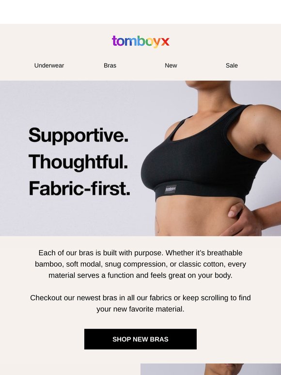 Bras that support you by design.