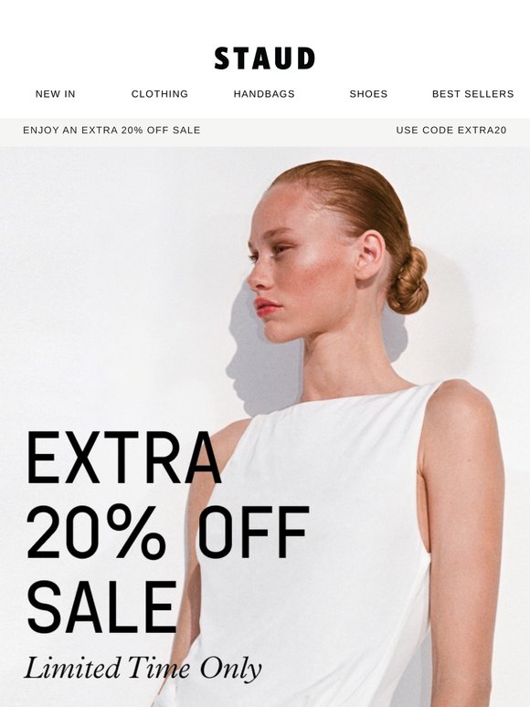 EXTRA 20% OFF SALE STARTS NOW