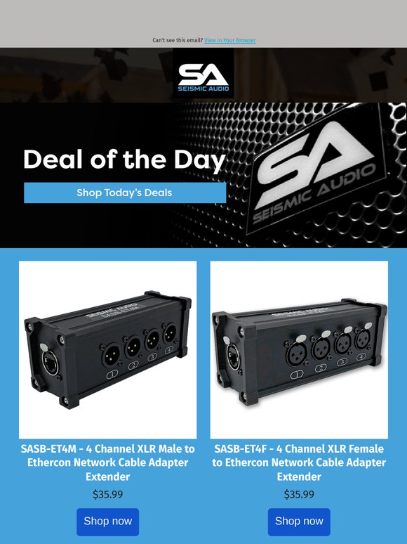 Hot Deals on DI Boxes & Ethercon to XLR Cable Extenders!