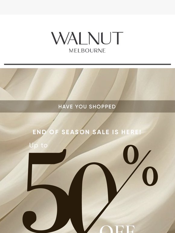 Don't miss up to 50% OFF your new winter wardrobe 🍂