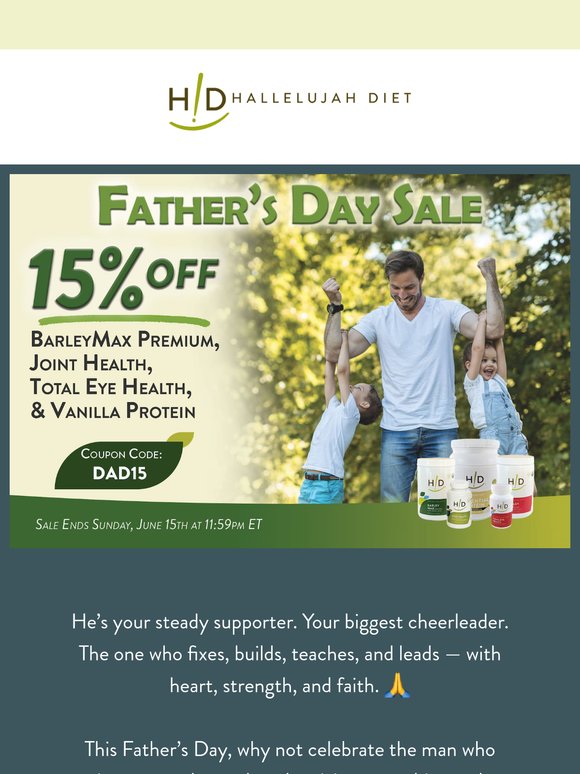 💪 Help Dad Stay Sharp & Strong — 15% OFF His Favorites!