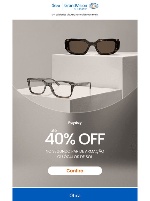 👓 Até 40% OFF no segundo par!