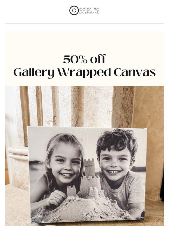 Ends Soon: Canvas Wraps Half Off with Code WRAPHAPPY