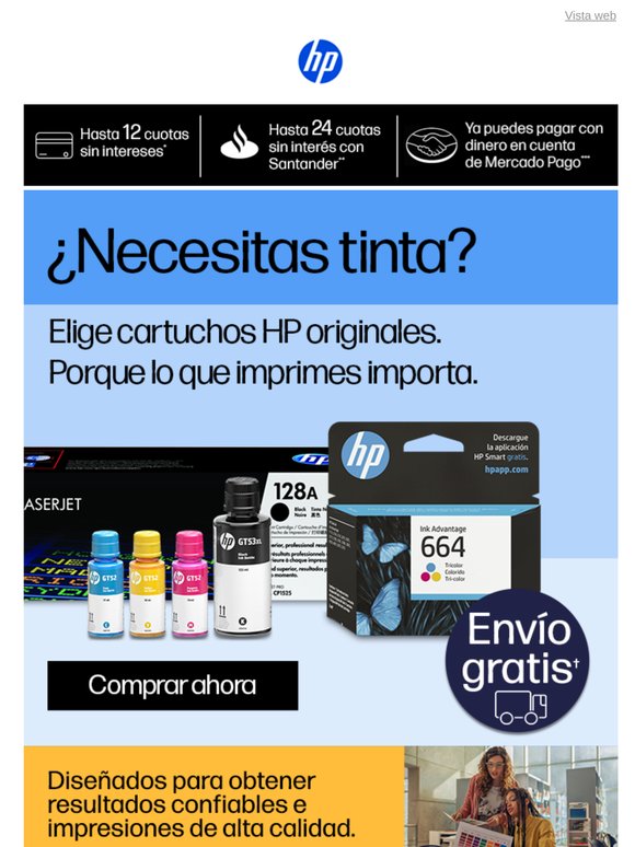 ¡Tus cartuchos HP al mejor precio y sin salir de casa!