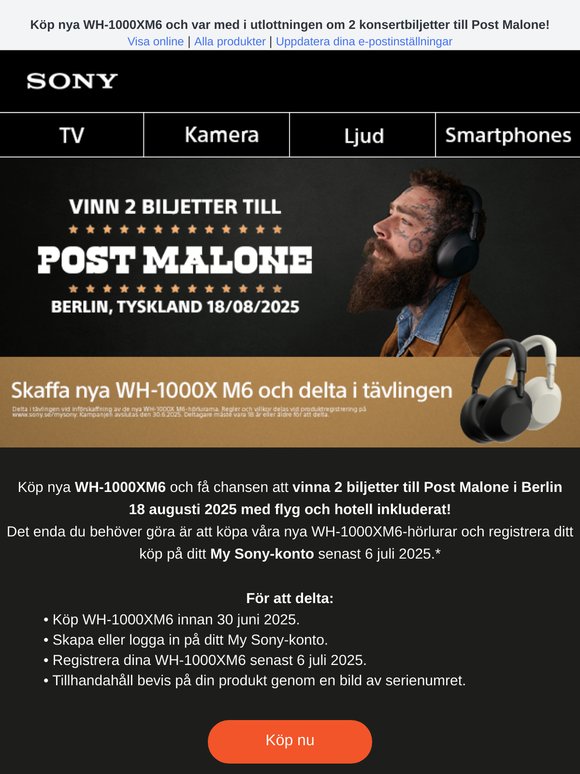 VINN 2 BILJETTER TILL POST MALONE KONSERT I BERLIN!