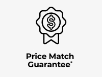 Image of price match guarantee on a grey background