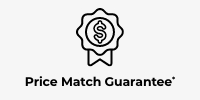 Image of price match guarantee on a grey background