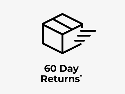 Image of free 60 day returns on a grey background