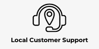 Image of local customer support on a grey background