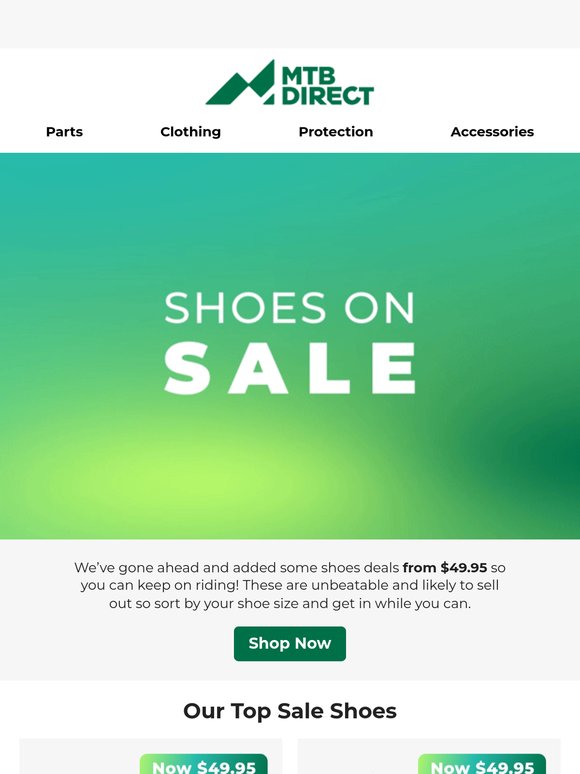 MTB Shoes from $49.95! 👀🔥