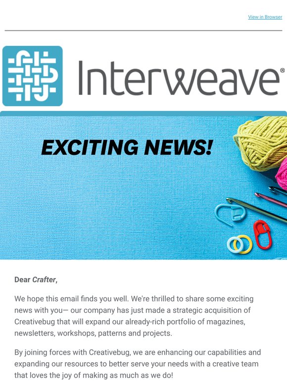 Golden Peak Media + Creativebug Joins Two Top-Tier Arts and Crafts Education Companies