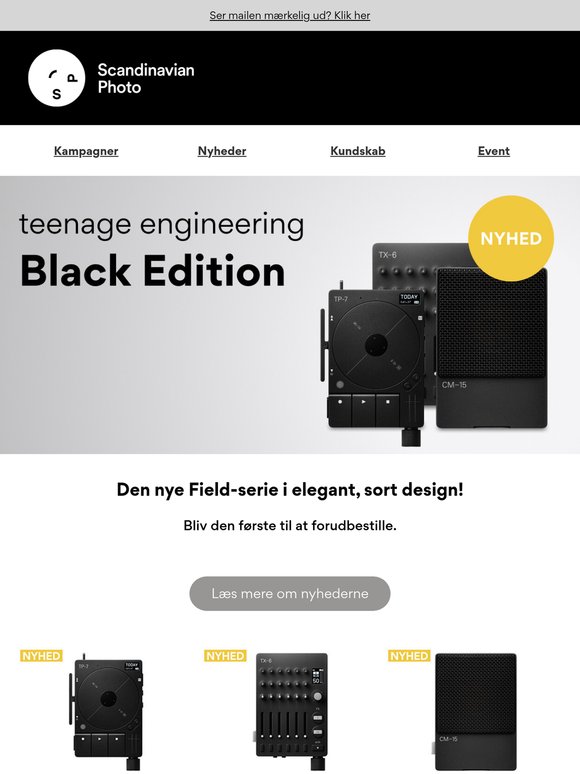 NYHED: teenage engineerings field-serie i elegant, sort design! ⚫️