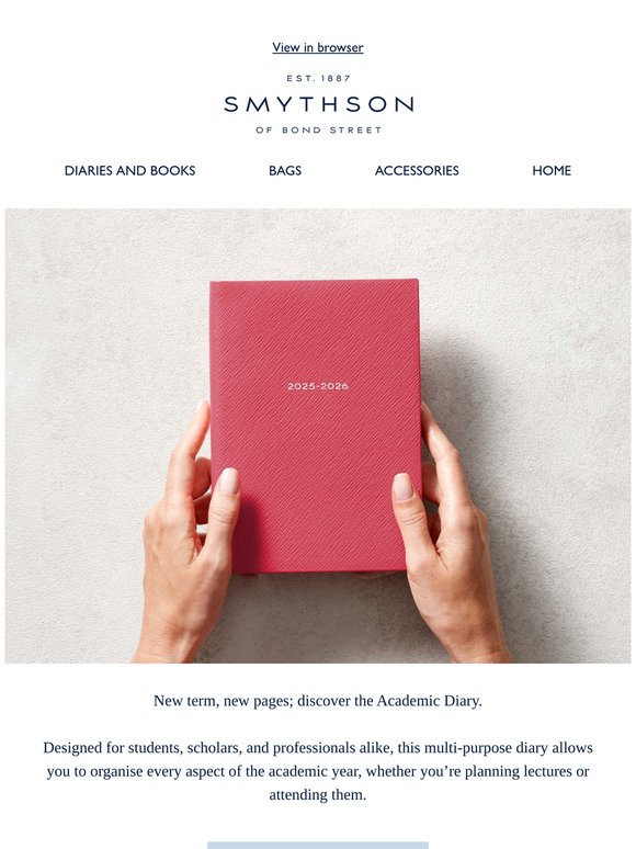 Just in: the Academic Diary