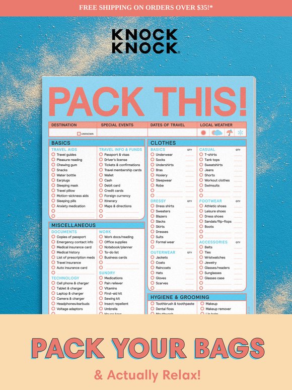 Pack for vacay with calm, organized confidence!