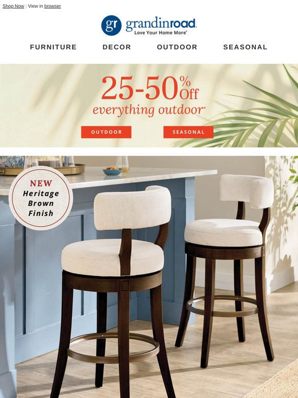Last day! 25-50% off Outdoor & Seasonal