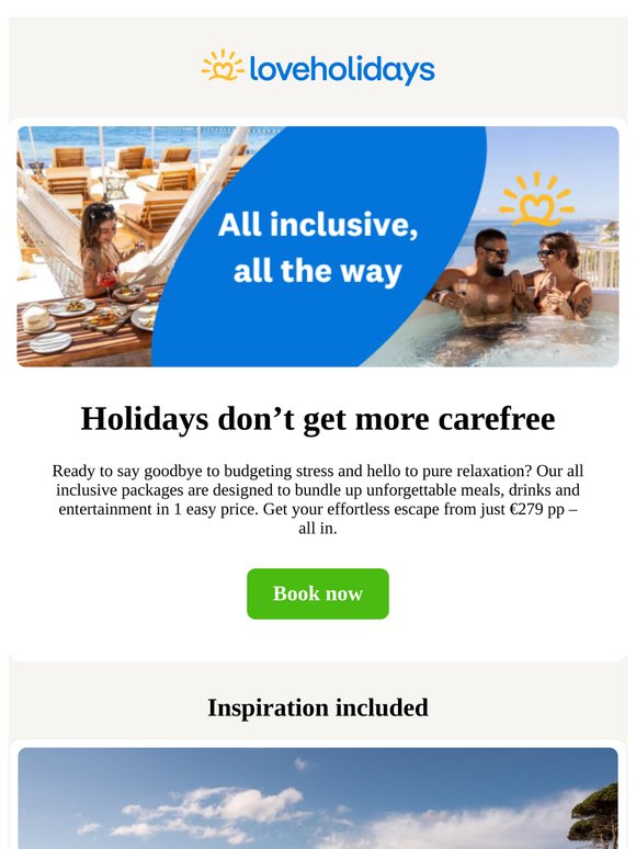 Go all inclusive from €279 pp ✨
