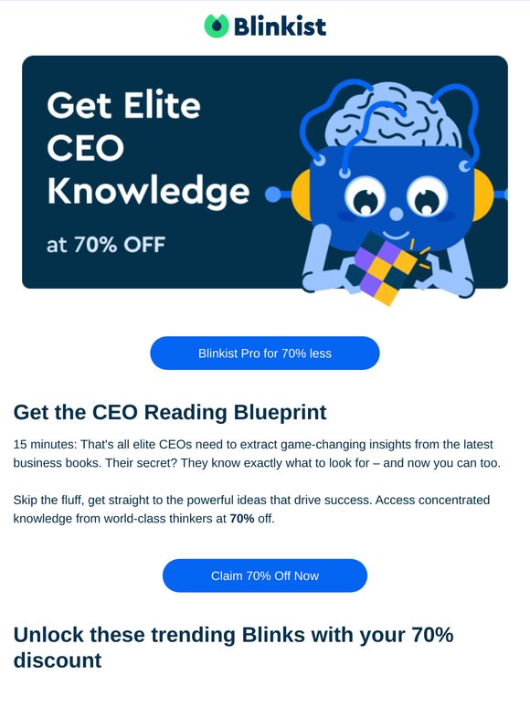 🚀 70% off: Crack the CEO knowledge code