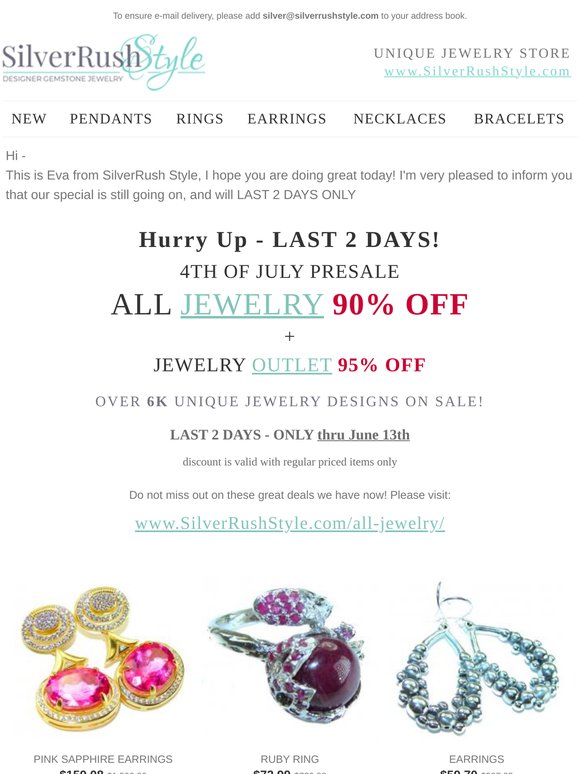 Hurry Up - All 💎 Jewelry 90% Off - Last 2 Days