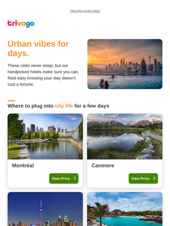 Find your next city break 📩