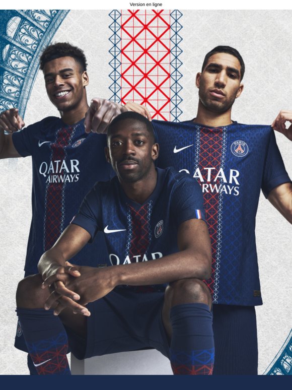 OUT NOW : Le Nouveau Maillot Home des Champions d'Europe !