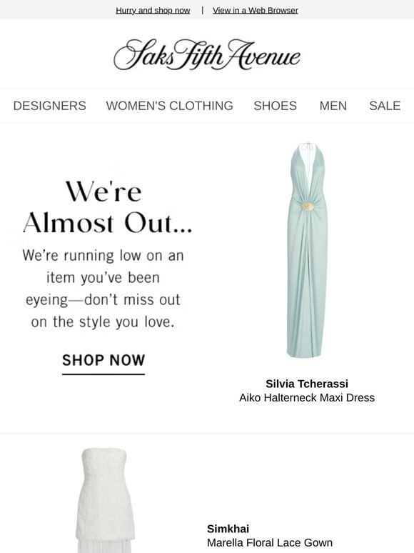 We're running low on your  Silvia Tcherassi item & more
