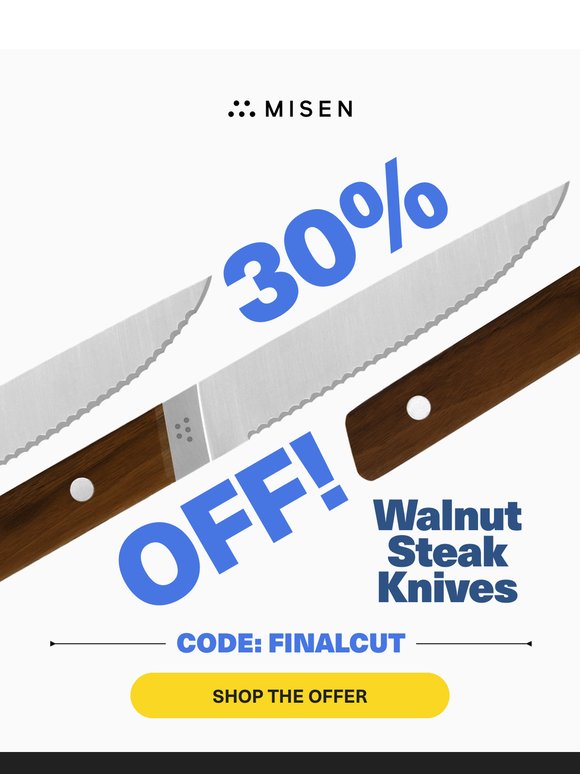 Limited Time | 30% Off Walnut Steak Knives