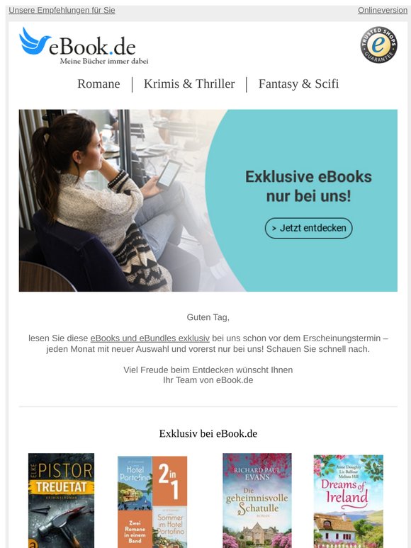 Guten Tag, exklusive eBooks nur bei uns