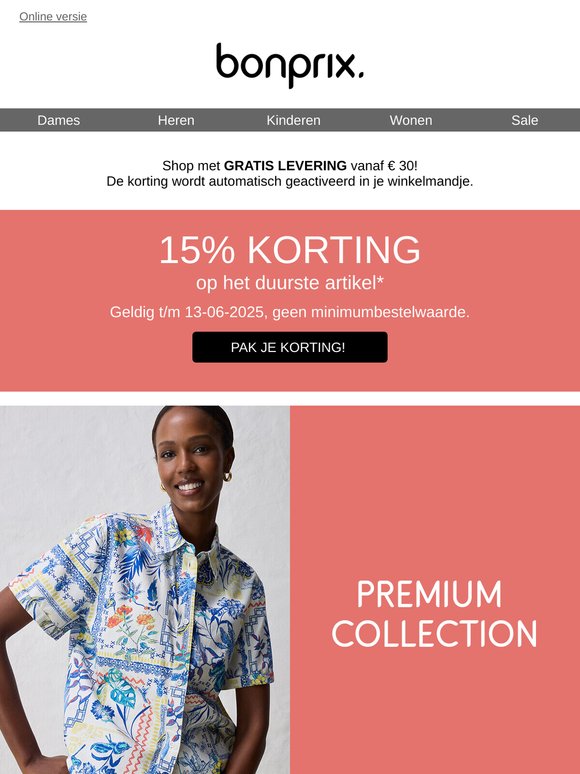 15% korting op je duurste artikel🎉