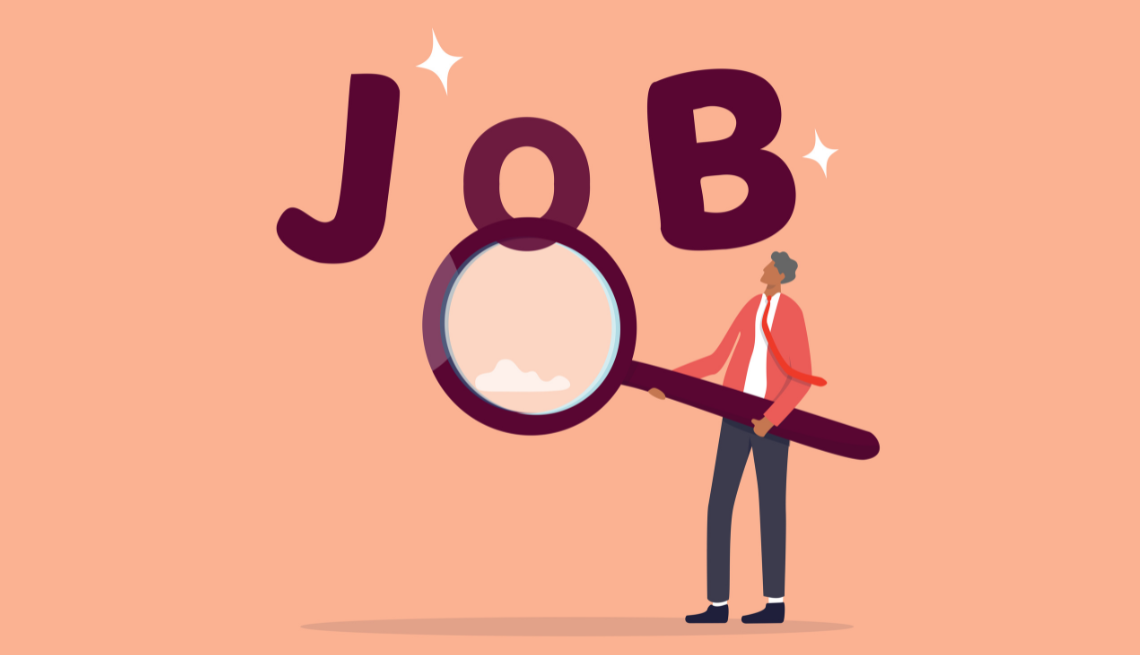 Job Magnifying Glass Illustration June 2025