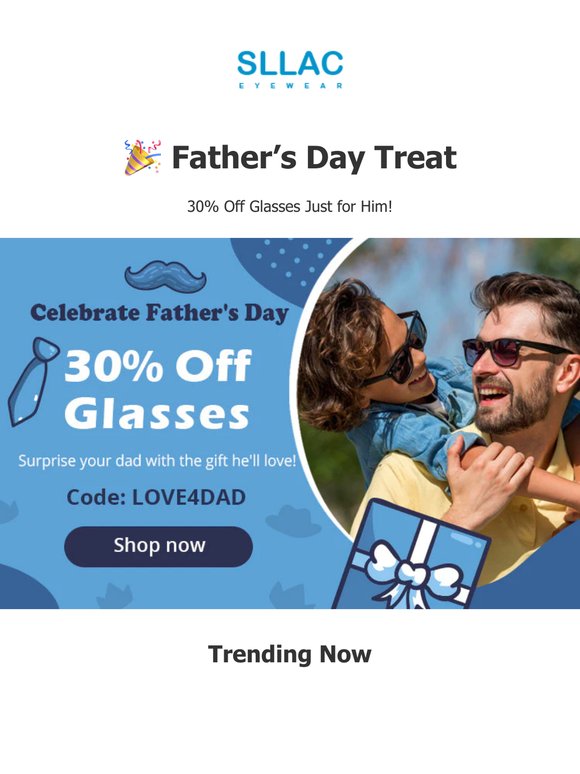 👔 Celebrate Dad in Style – 30% Off Glasses for Father’s Day!