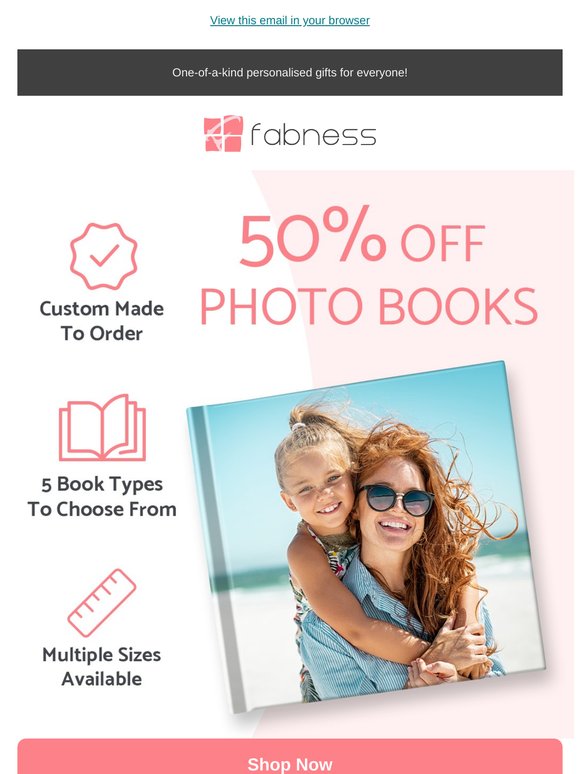 Make it meaningful, Make it 50% off Photo Books!